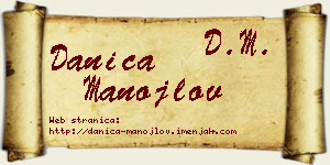 Danica Manojlov vizit kartica